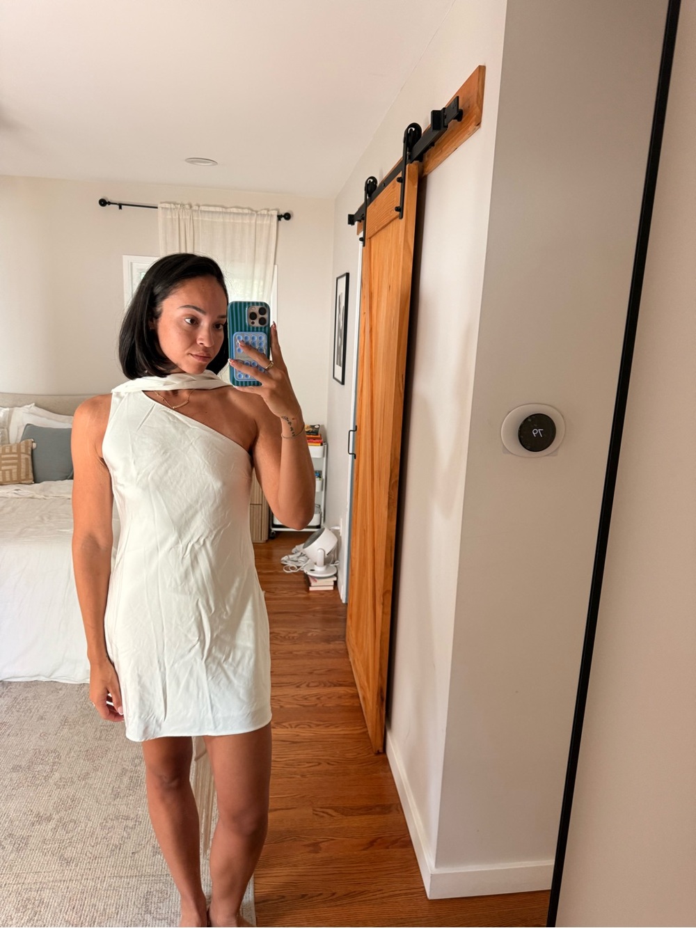 Abercrombie & Fitch Asymmetrical White Mini Dress